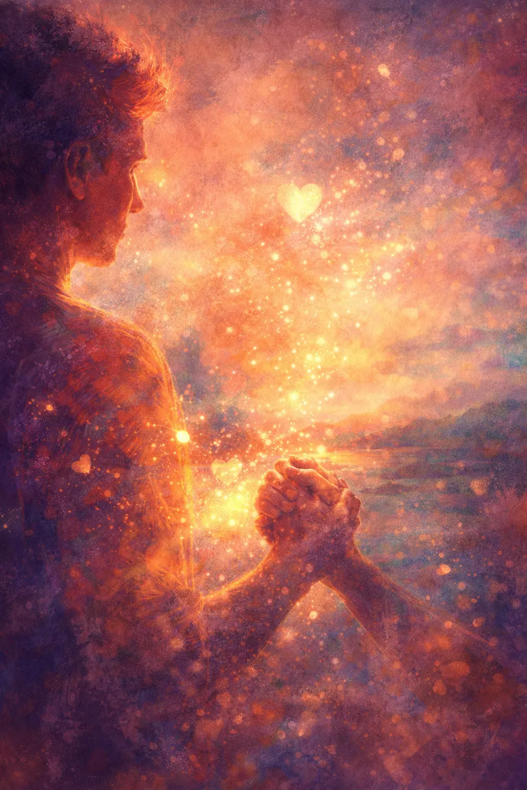 Künstlerische Darstellung eines emotionalen Moments von Lebendigkeit und Sinn