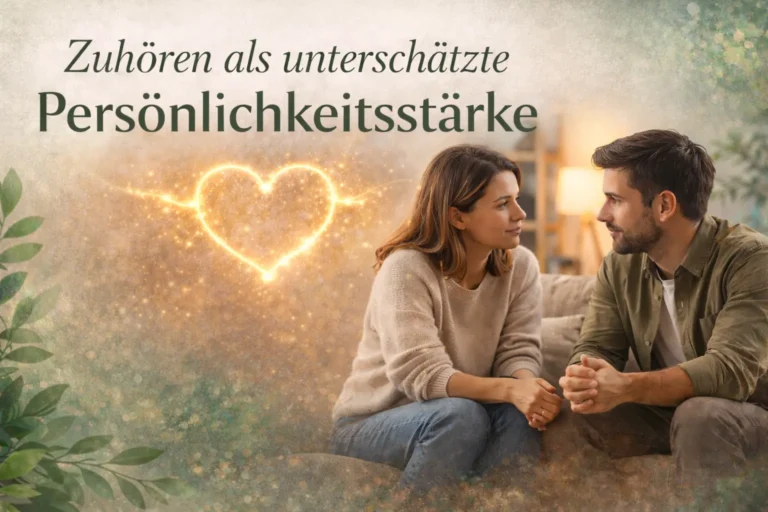 Zuhören als unterschätzte Persönlichkeitsstärke – Paar sitzt sich aufmerksam gegenüber und führt ein empathisches Gespräch