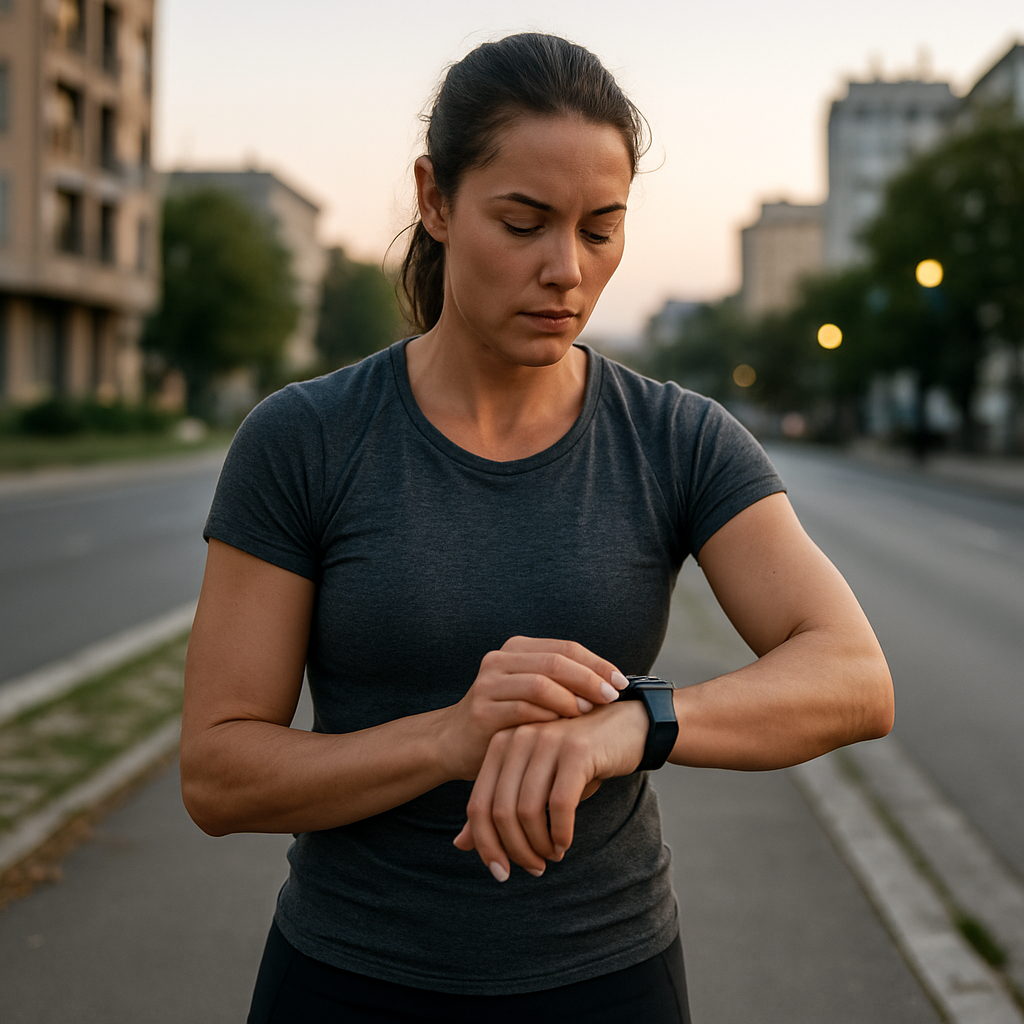 Frühe morgendliche Laufszene als Bild für Selbstwirksamkeit im Alltag