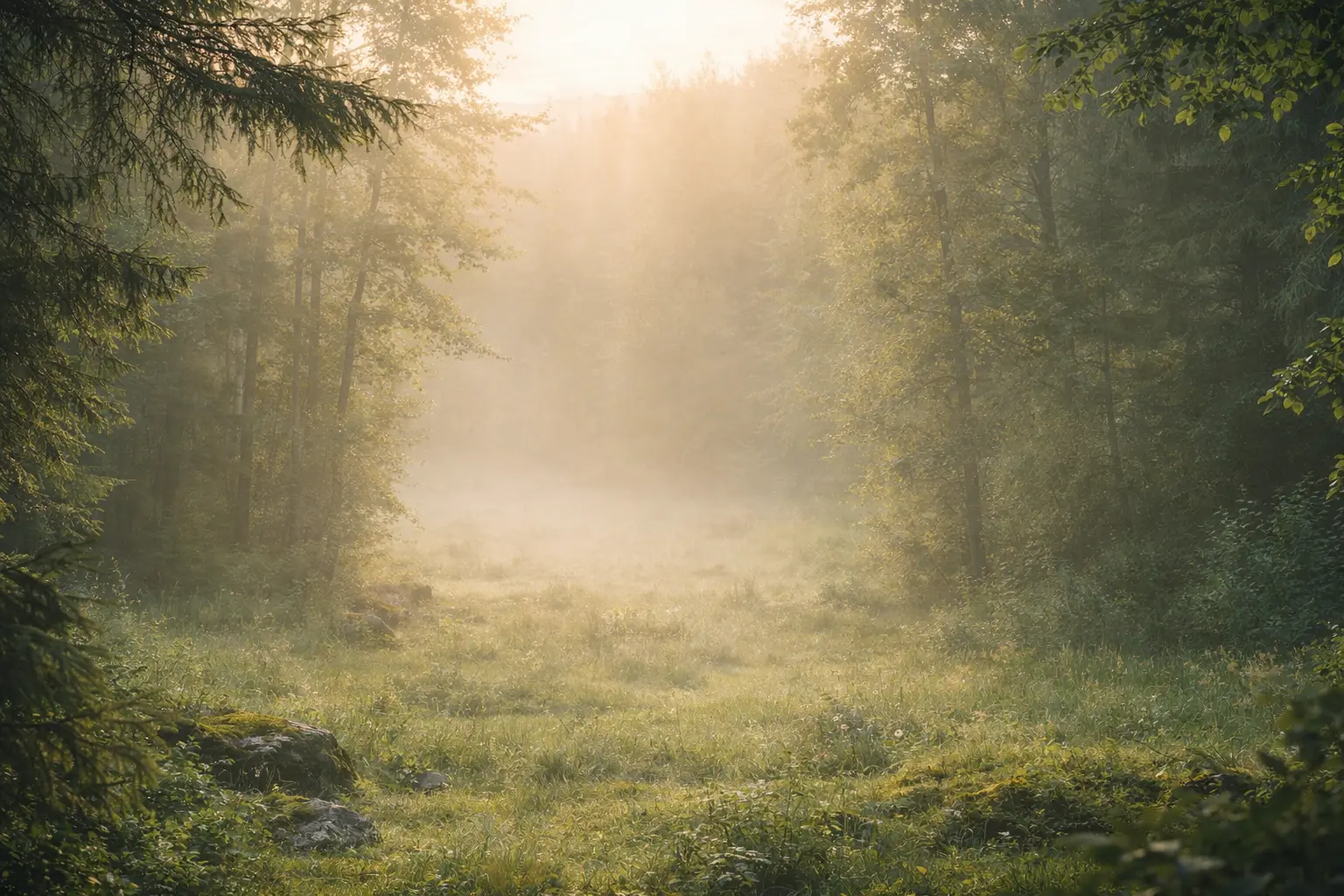 Ruhiges Naturbild als Metapher für mentale Klarheit nach Grübeln