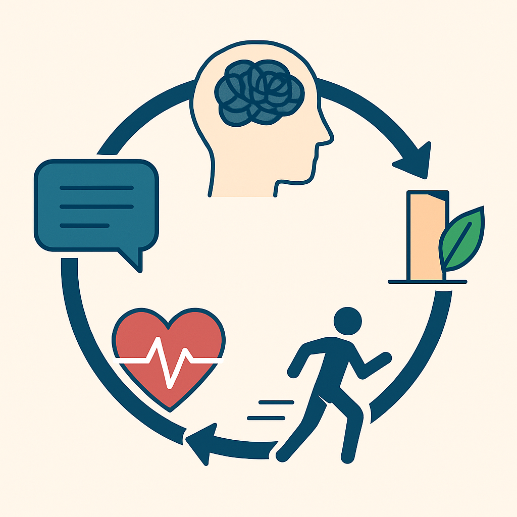 symbolische Darstellung eines sich lösenden inneren Kreislaufs