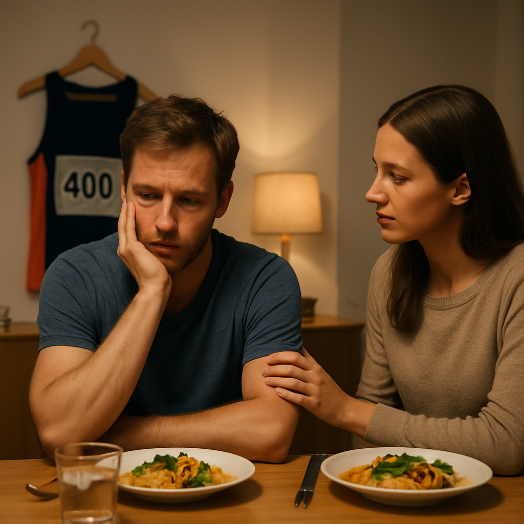 Paarabend nach Wettkampf mit spürbarer innerer Unruhe