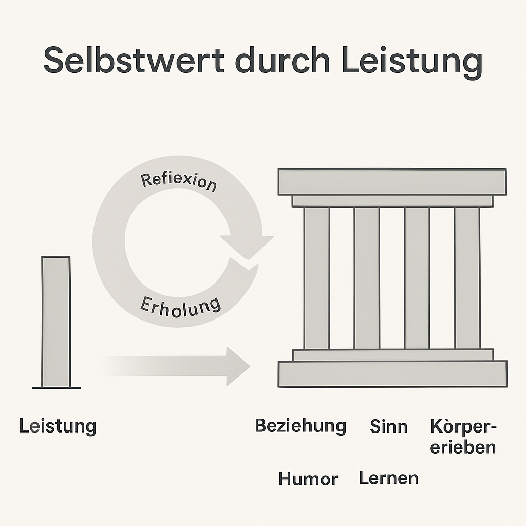 Visualisierung des Weges von Beweisdrang zu innerer Stabilität