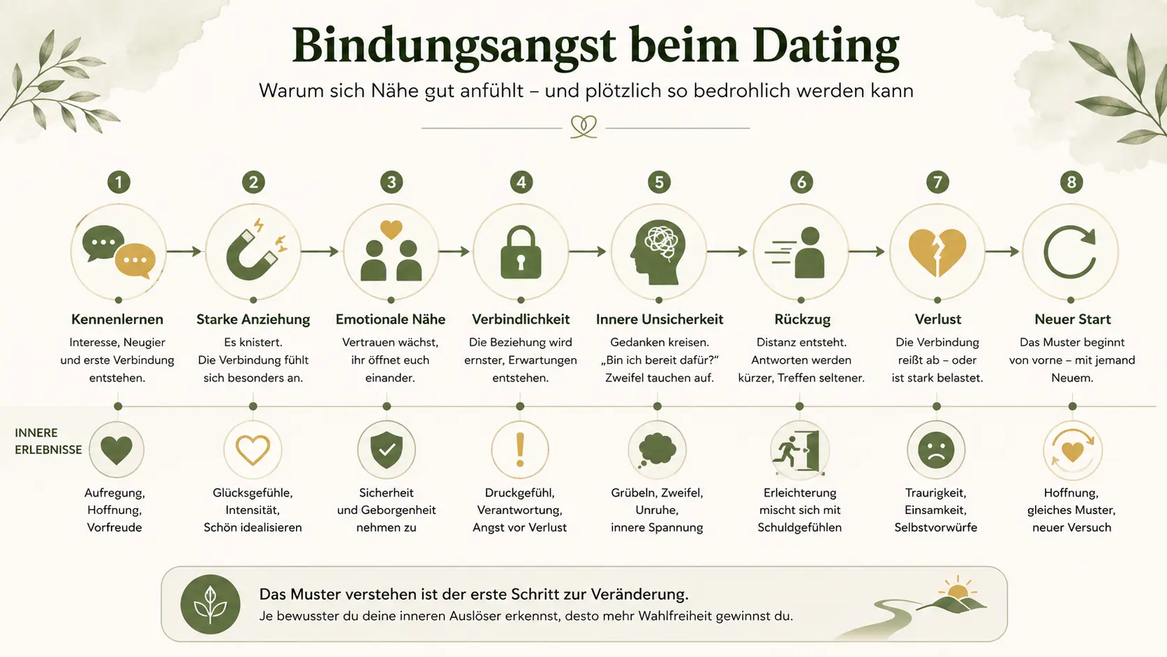 Bindungsangst erkennen beim Dating: Nähe, Verbindlichkeit, Unsicherheit und Rückzug verstehen