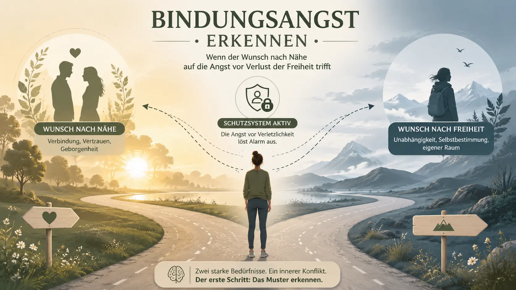 Bindungsangst erkennen: Wunsch nach Nähe, Angst vor Verletzlichkeit und aktives Schutzsystem