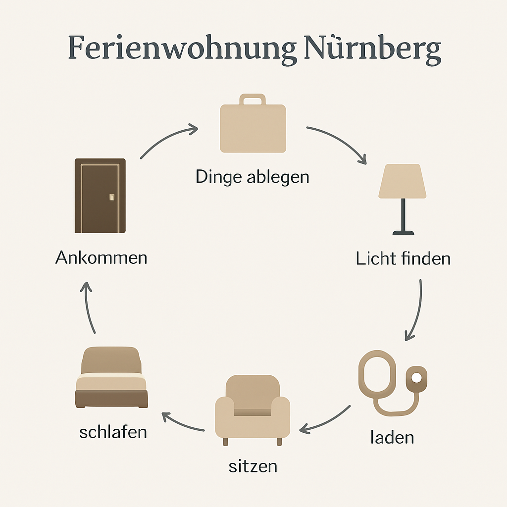 Ablauf vom Ankommen bis zum Wohlfühlen in einer ruhigen Wohnung