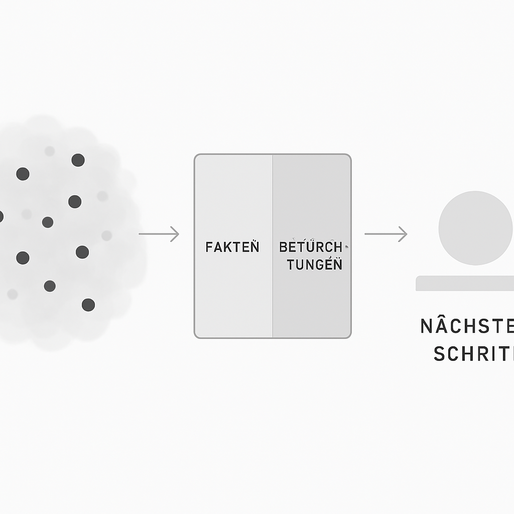 Prozessvisualisierung mit kleinen Schritten von Unsicherheit zu mehr Klarheit