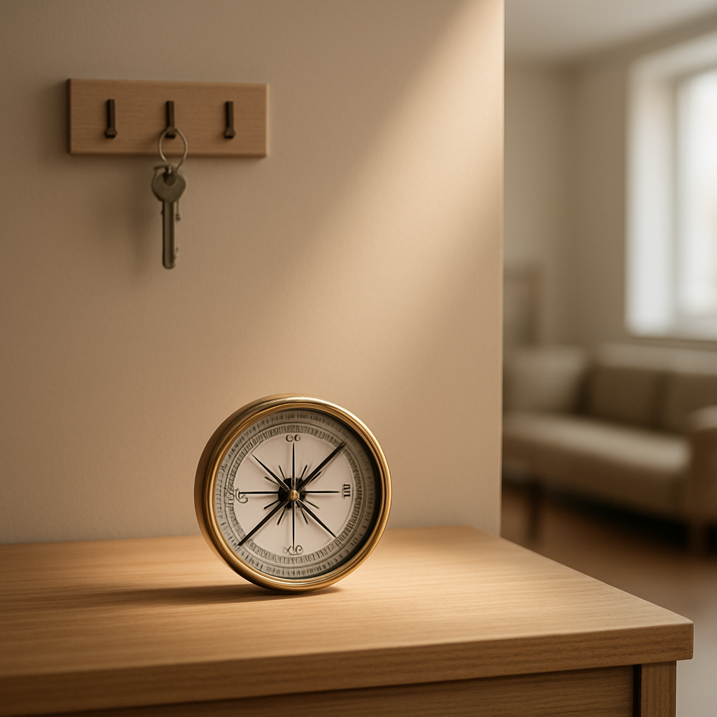 Objektszene für Ruhe, Ordnung und klare Richtung