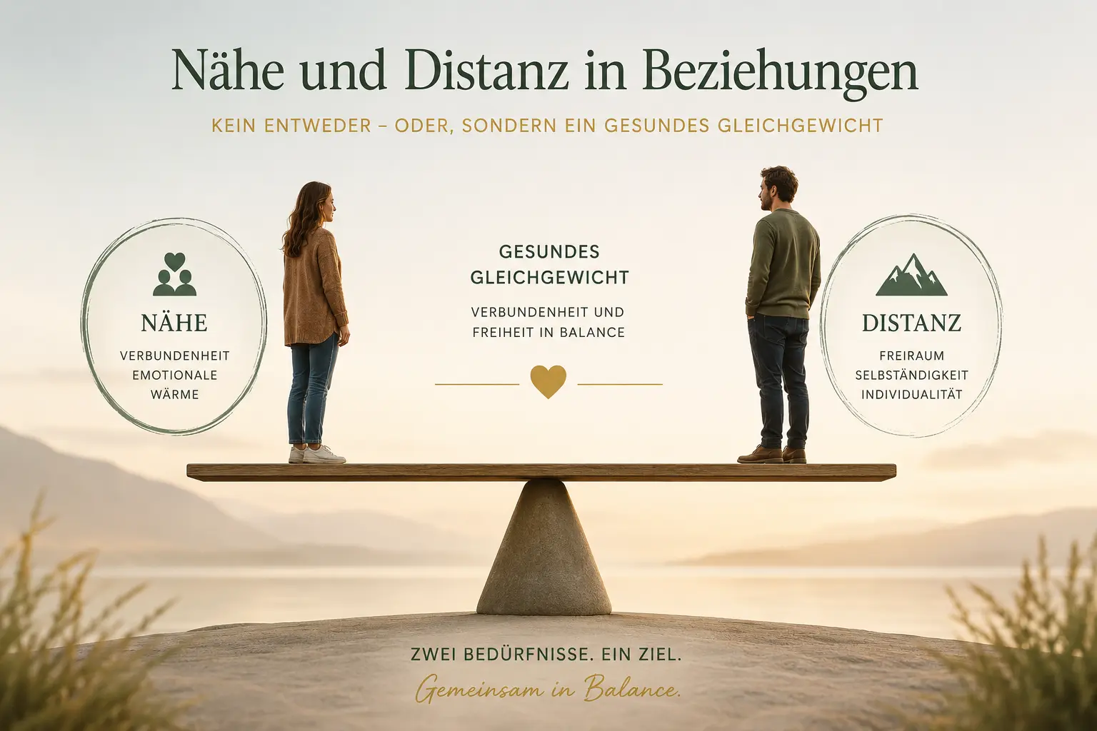 Faszinierende Nähe und Distanz in Beziehungen: 5 starke Schritte 7 Nähe-Distanz-Wippe als Symbol für Balance in Beziehungen