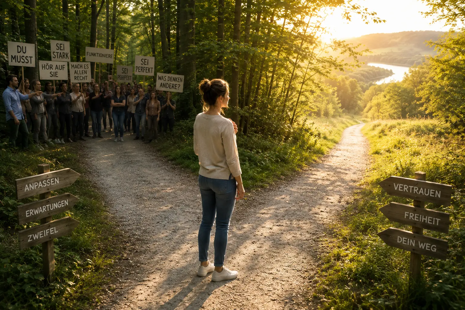 Entscheidungspunkt bei People pleasing: automatisches Ja oder kurze Pause und echte Wahl